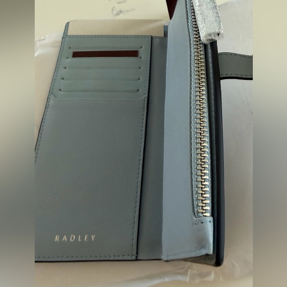 Radley London Willis Street Bifold Blue Leather Wallet, NWT - Picture 4 of 9